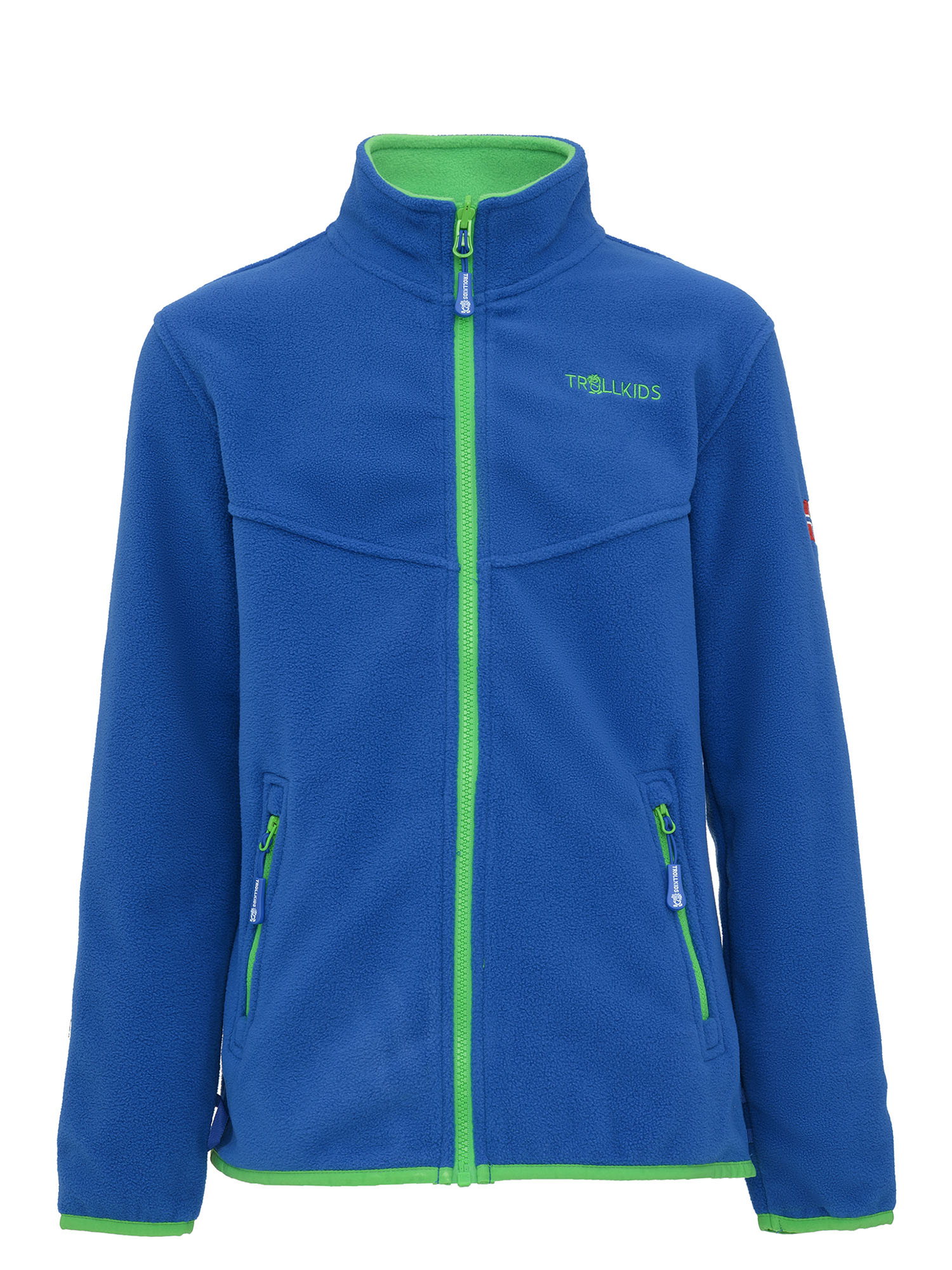 Толстовка детская Trollkids Oppdal Xt Medium Blue/Bright Green Рост 116