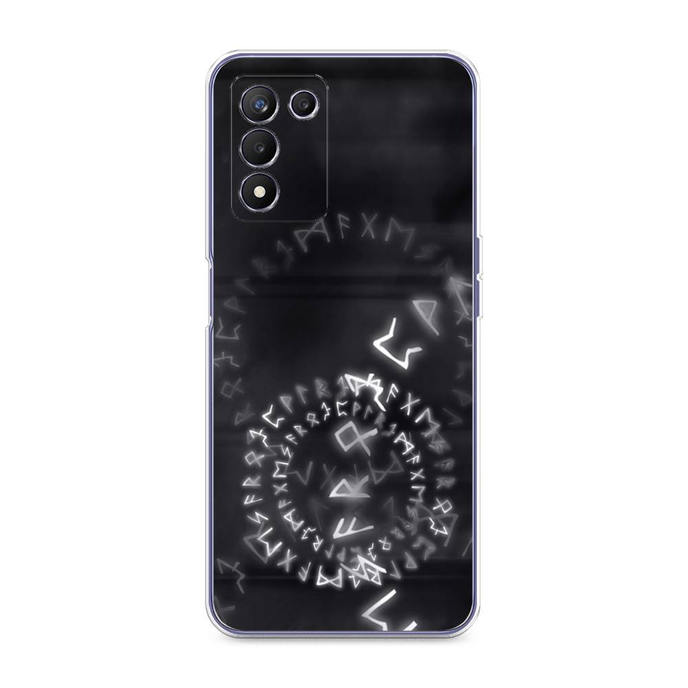 

Чехол на Realme Q3s "Руны", Серый;черный, 257950-3