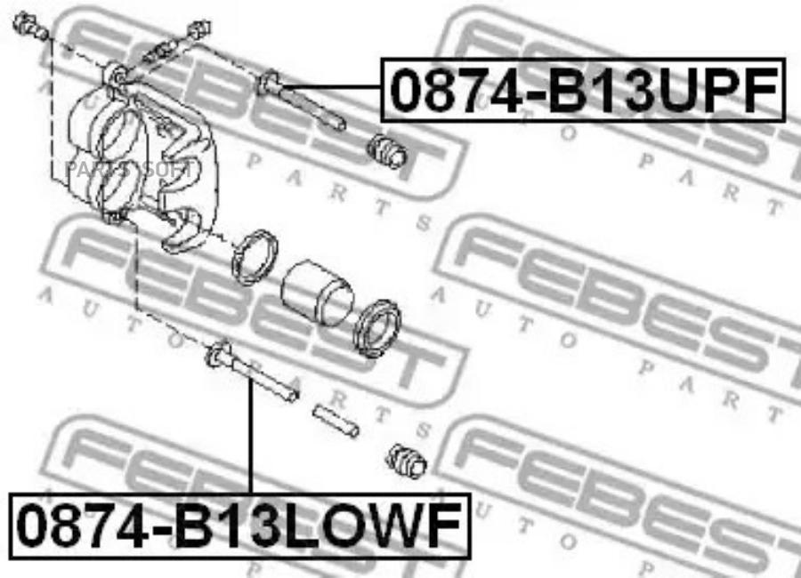 

Втулка направляющая суппорта subaru forester 01-12/impreza 00- пер.