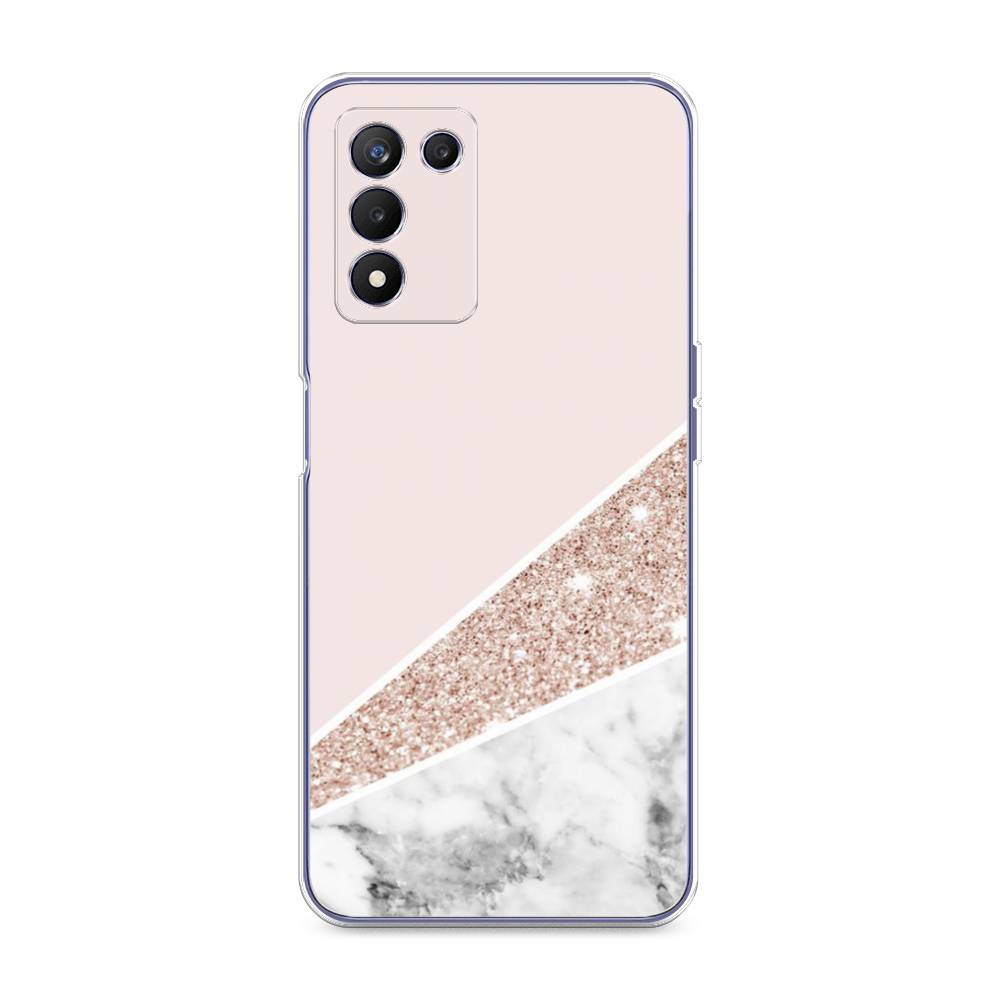 

Чехол на Realme Q3s "Блестящий розовый мрамор", 257950-3