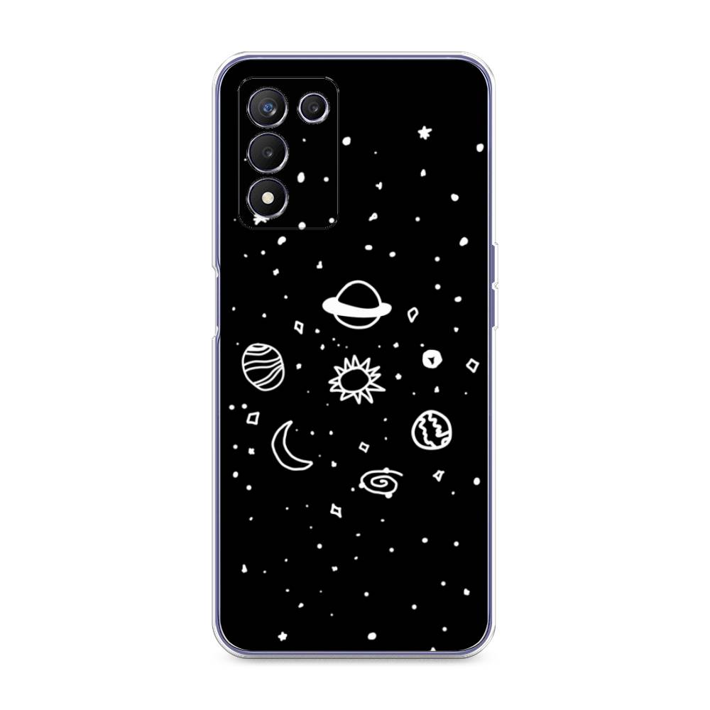 

Чехол на Realme Q3s "Дудл солнечной системы", Бежевый;серый, 257950-2