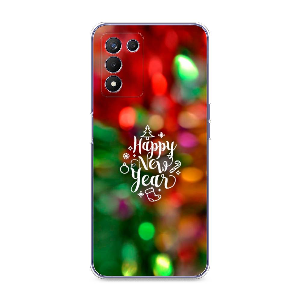 

Чехол на Realme Q3s "Новый Год на елке", Зеленый;красный;желтый, 257950-5