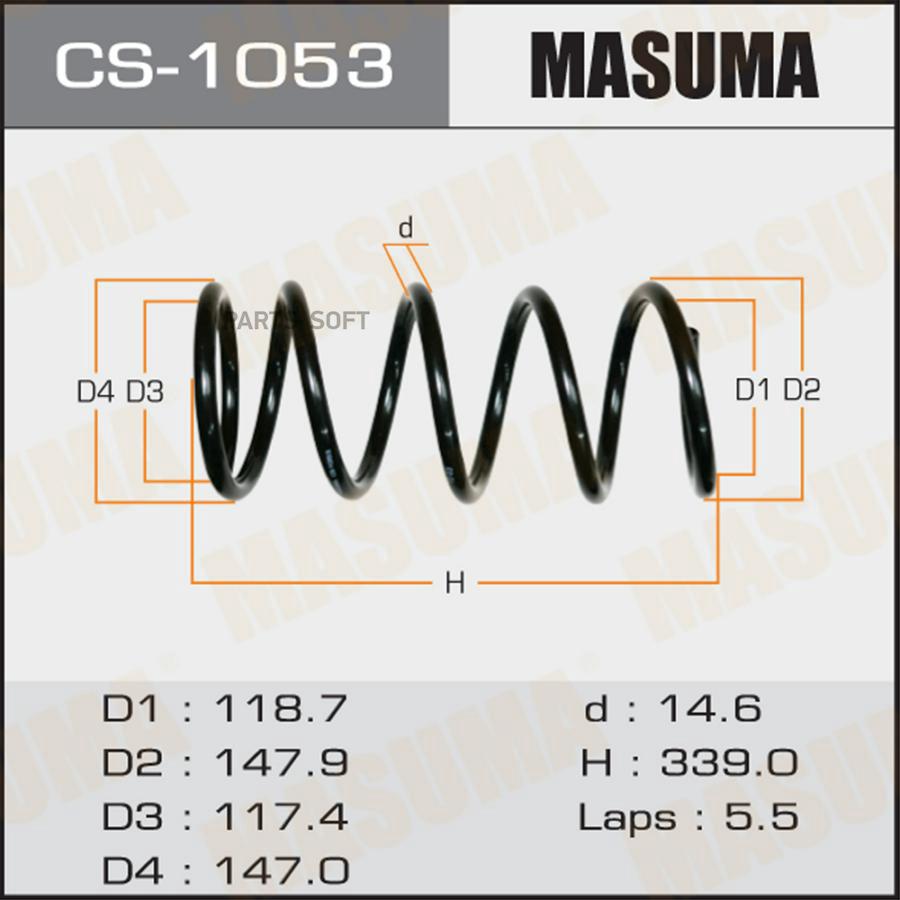 

Пружина подвески TOYOTA IPSUM зад. MASUMA CS-1053