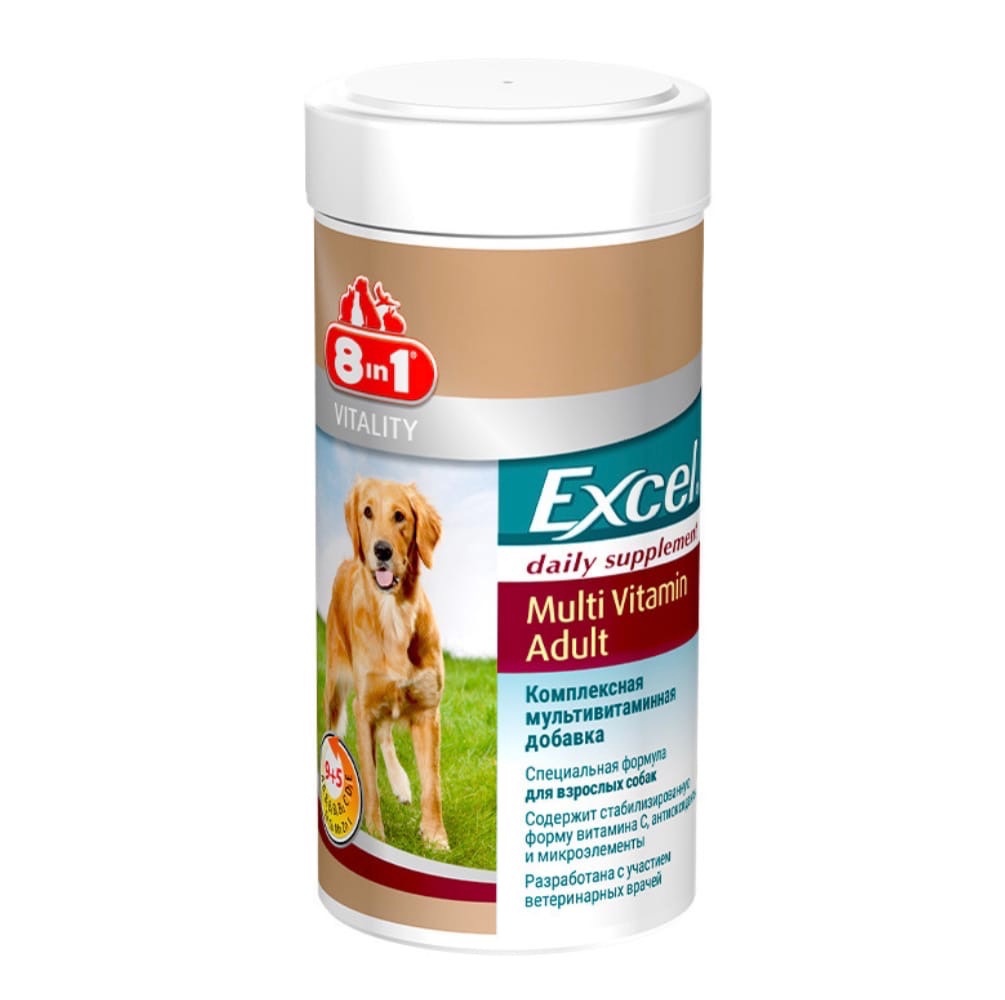 Мультивитамины для взрослых собак 8 IN 1 EXCEL MULTI VIT-ADULT, 70 таблеток