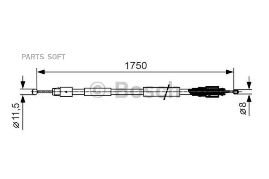 

Трос стояночного тормоза l,r bosch 1 987 482 018