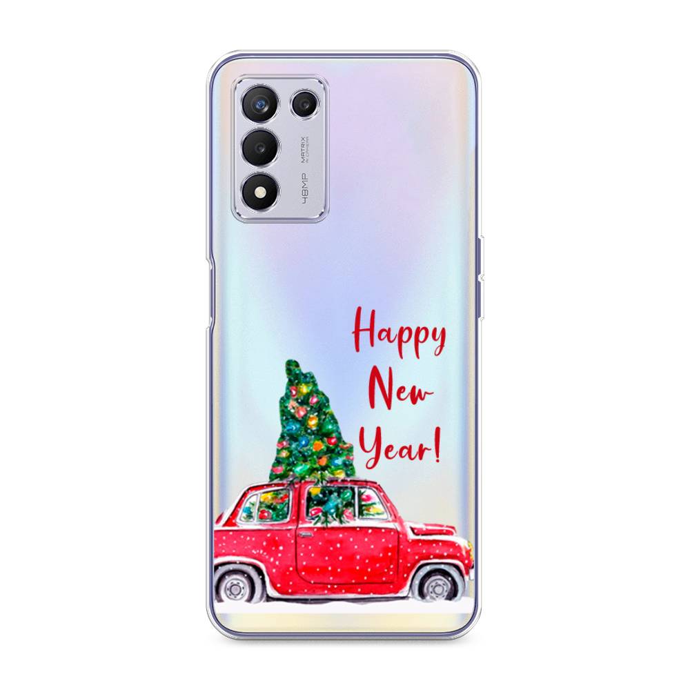 

Чехол на Realme Q3s "Happy New Year", Красный;зеленый, 257950-5