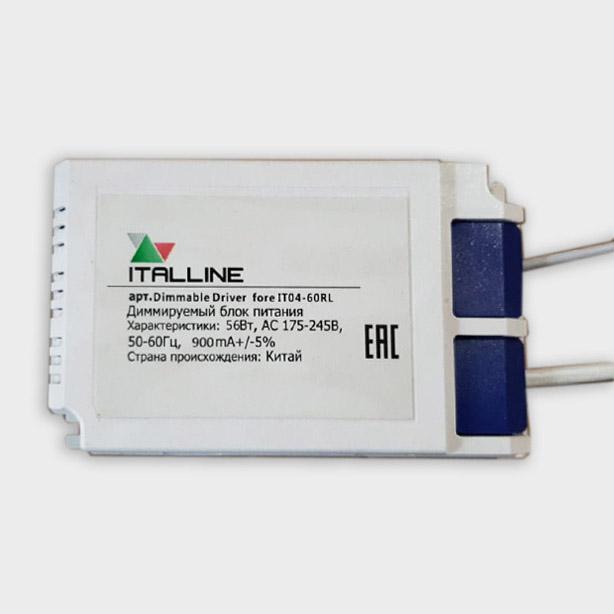 

Диммируемый драйвер Italline Dim driver for IT04-60RL, Черный