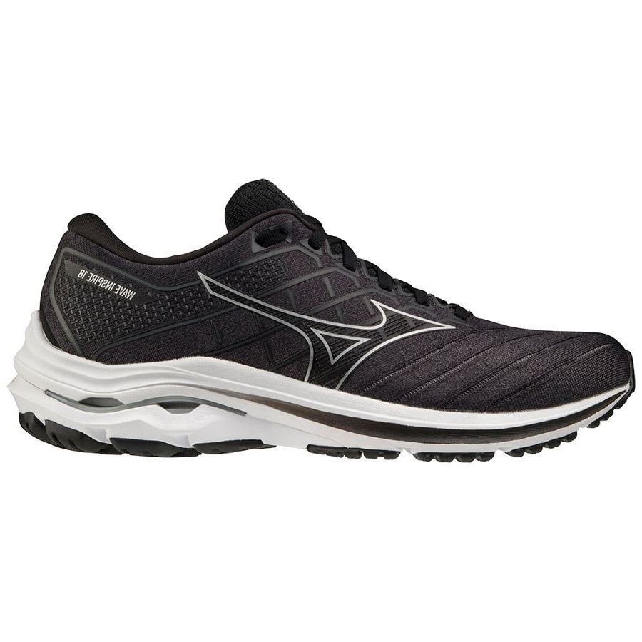 

Кроссовки мужские Mizuno Wave Inspire 18 черные 10.5 US, Черный, Wave Inspire 18