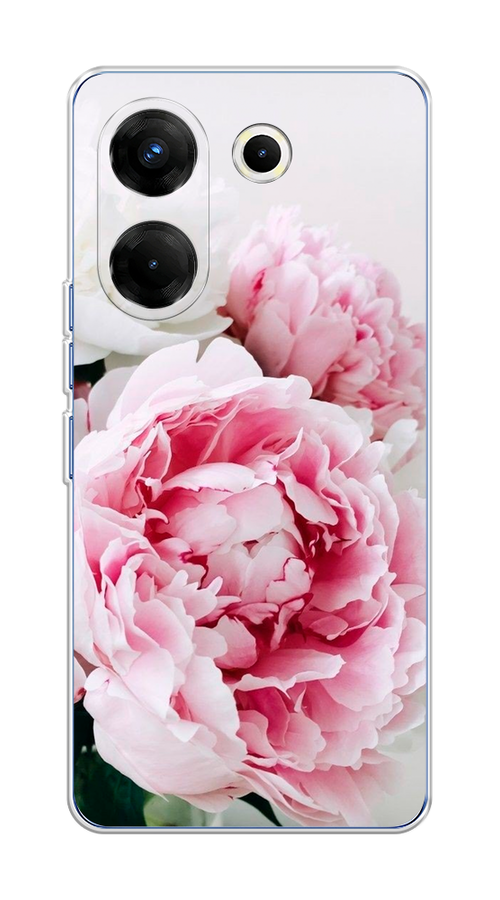 

Чехол на Tecno Camon 20 Pro 5G "Розовые и белые пионы", Розовый;белый, 304050-2
