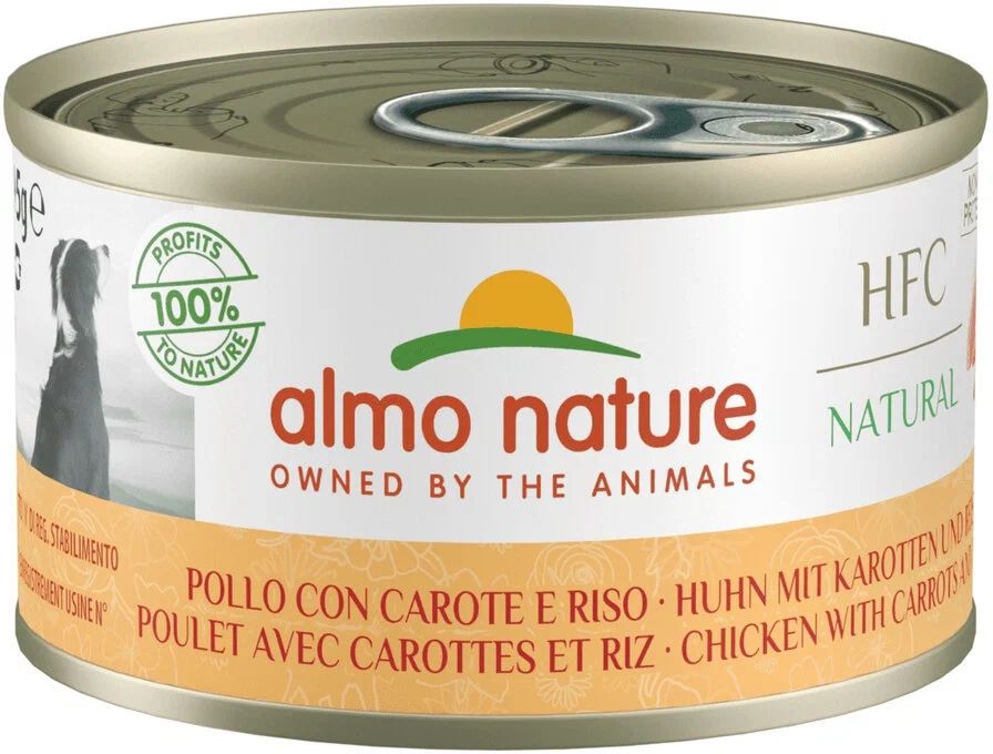 Влажный корм для собак ALMO NATURE DOG CUISINE HFC курица морковь и рис 24шт по 95г 5489₽