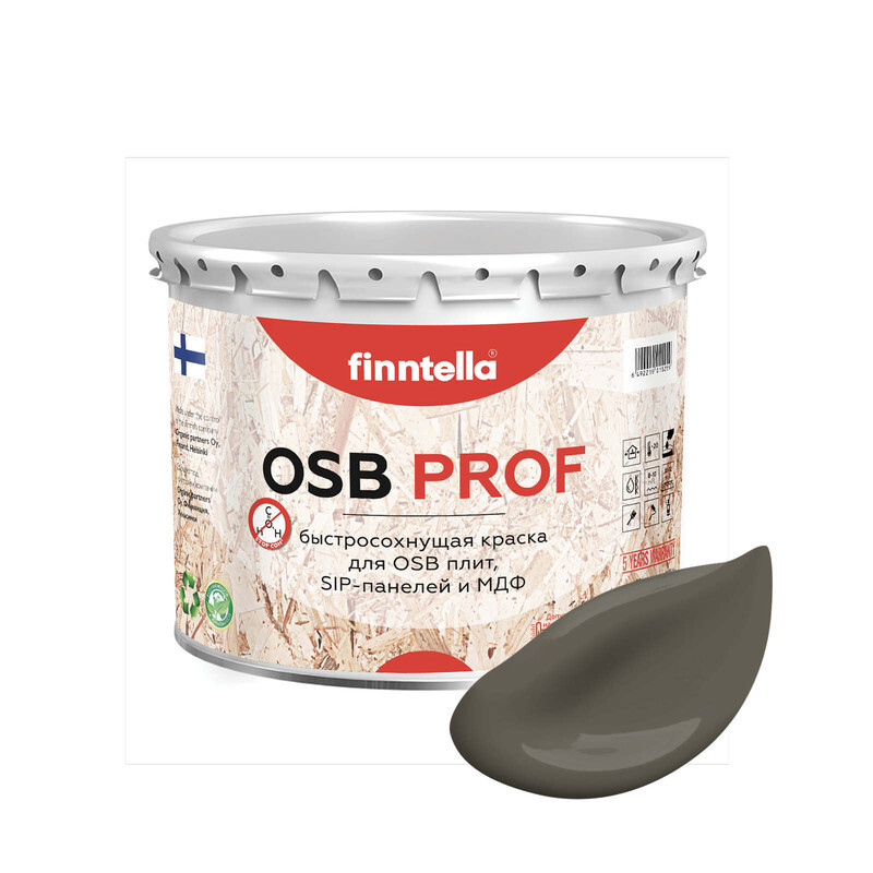 

Краска OSB Prof, TAUPE серо-коричневый, 2,7л, OSB PROF специализированная для ОСБ плит. Высокоадгезионная. Самогрунтующая.