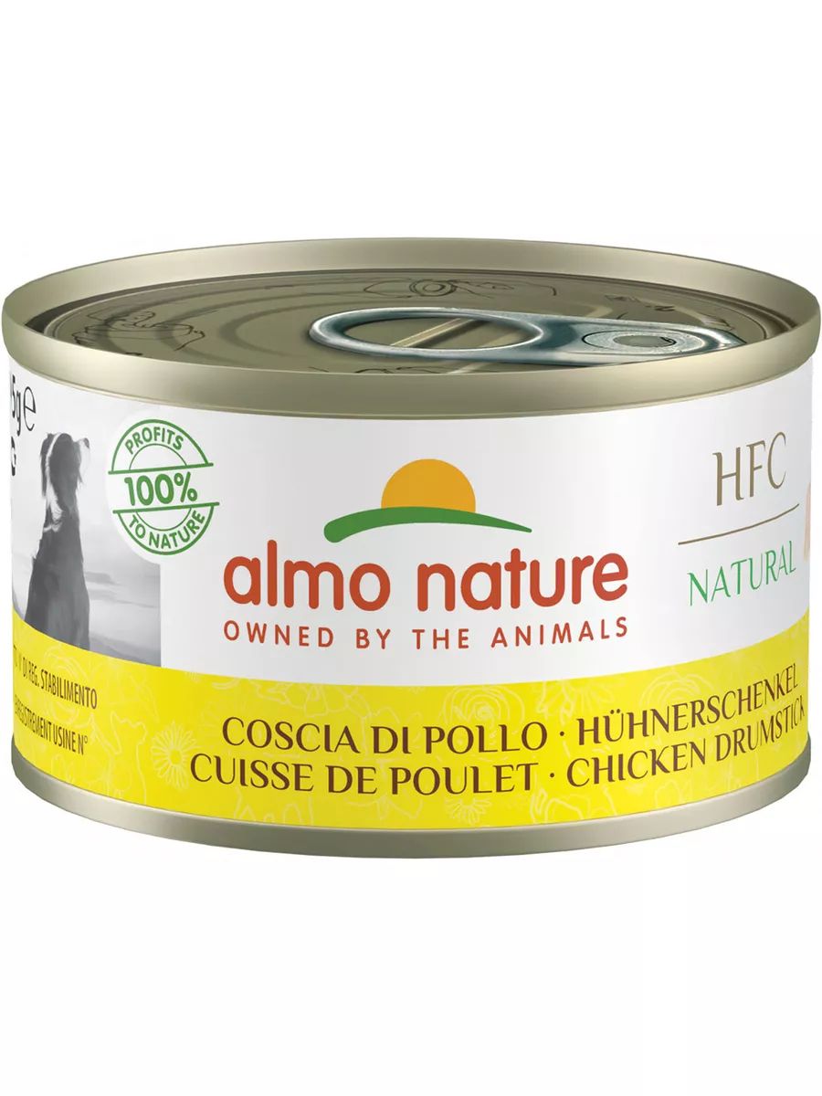 Влажный корм для собак ALMO NATURE DOG CLASSIC HFC с куриными бедрышками 24шт по 95 г 5489₽