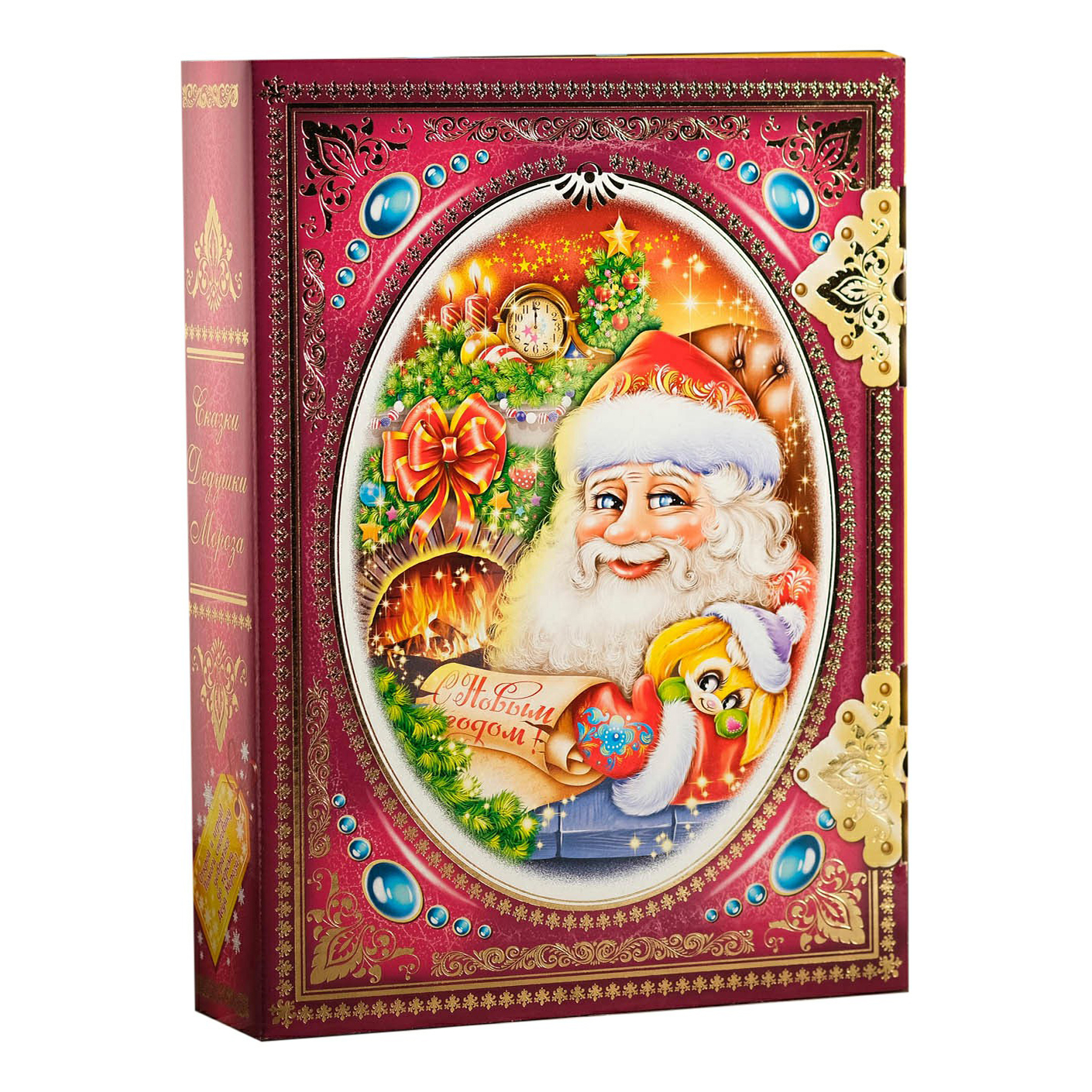 

Коробка подарочная 22,5 х 6,7 х 30,5 см Книга Сказки Дедушки Мороза красная