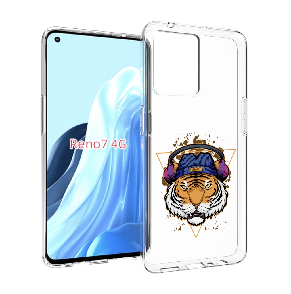 

Чехол MyPads Тигр-Свэг для OPPO RENO 7 4G, Прозрачный, Tocco