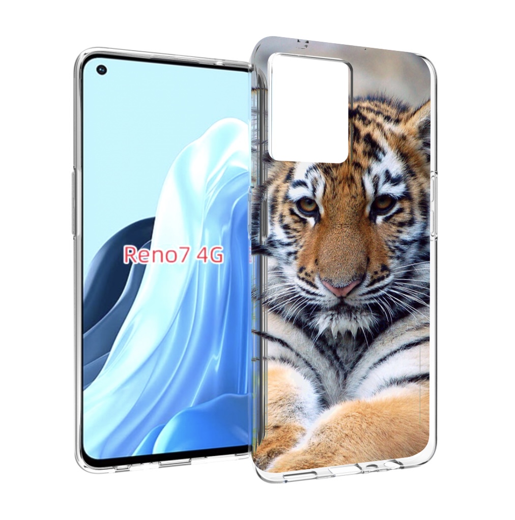 

Чехол MyPads Тигренок для OPPO RENO 7 4G, Прозрачный, Tocco