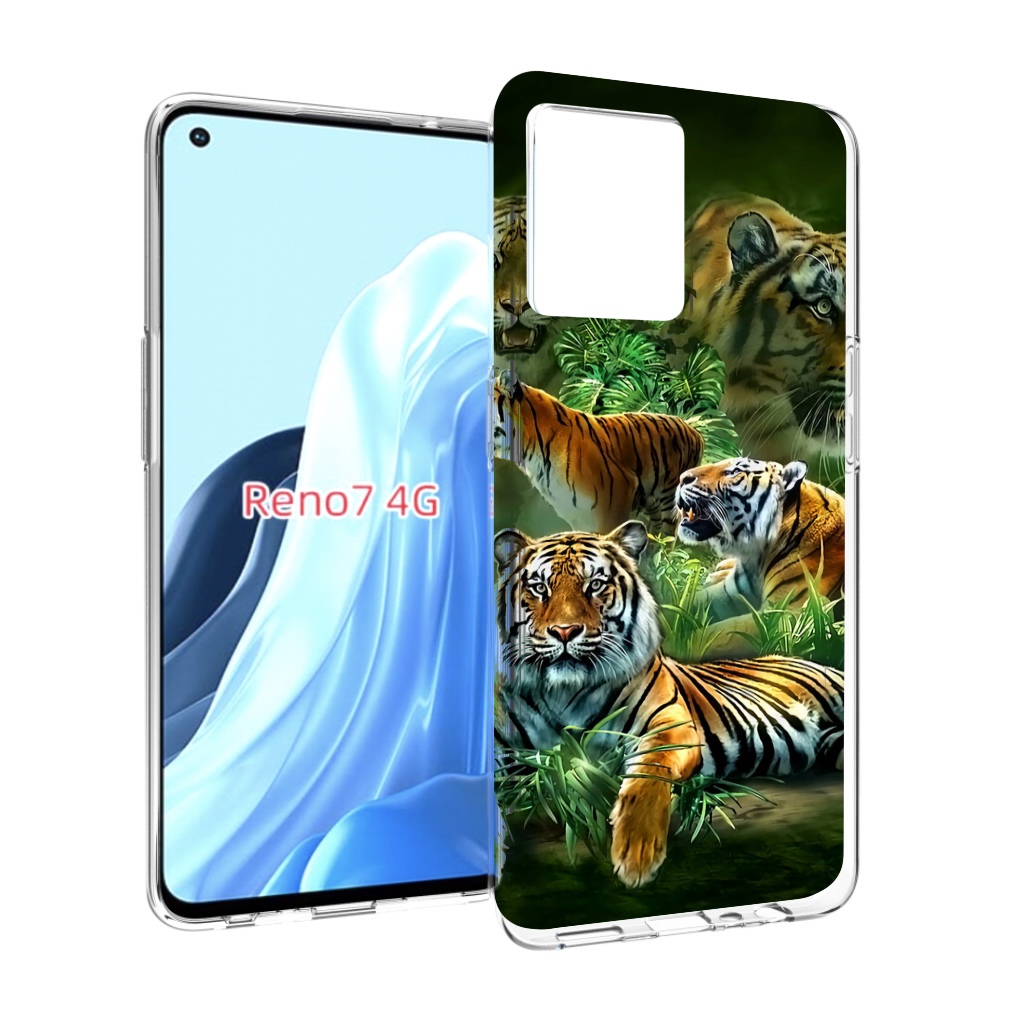

Чехол MyPads Тигры для OPPO RENO 7 4G, Прозрачный, Tocco