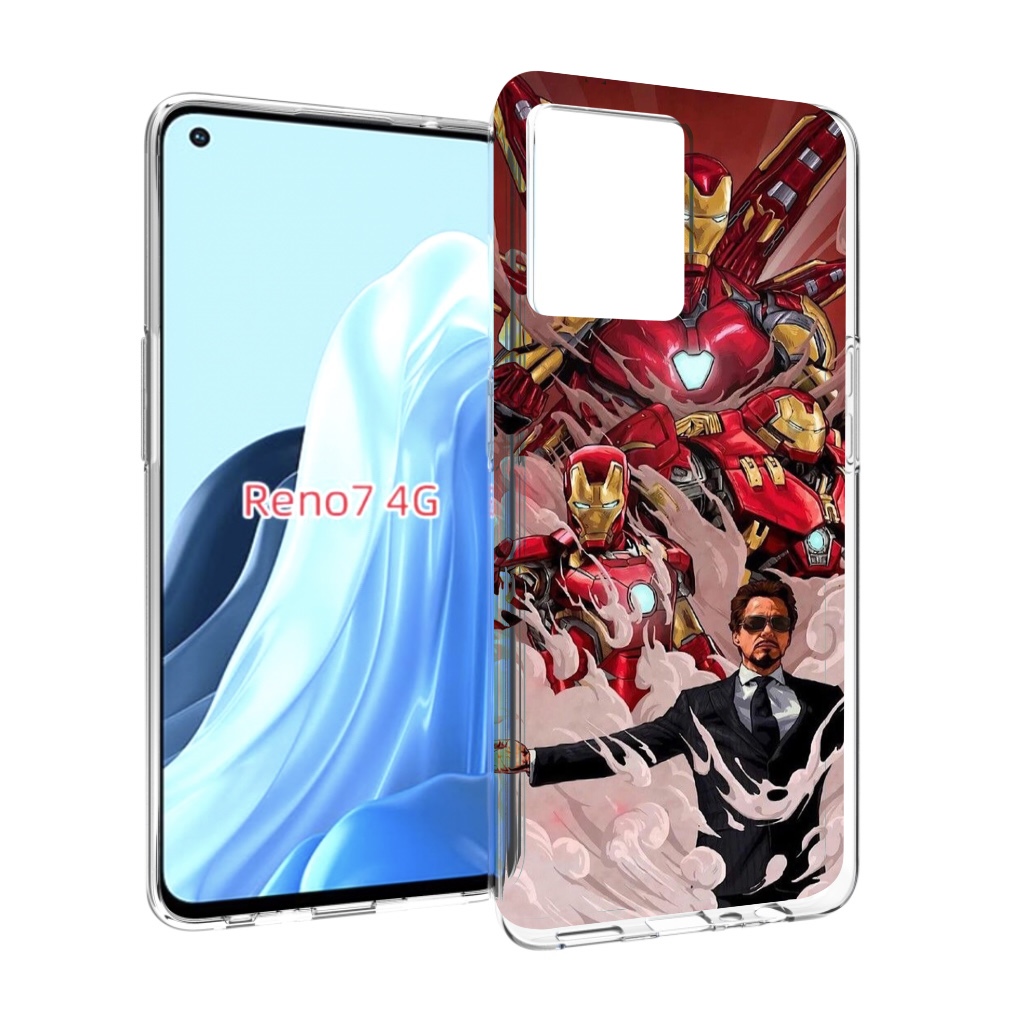 

Чехол MyPads Тони-Старк-и-костюмы для OPPO RENO 7 4G, Прозрачный, Tocco