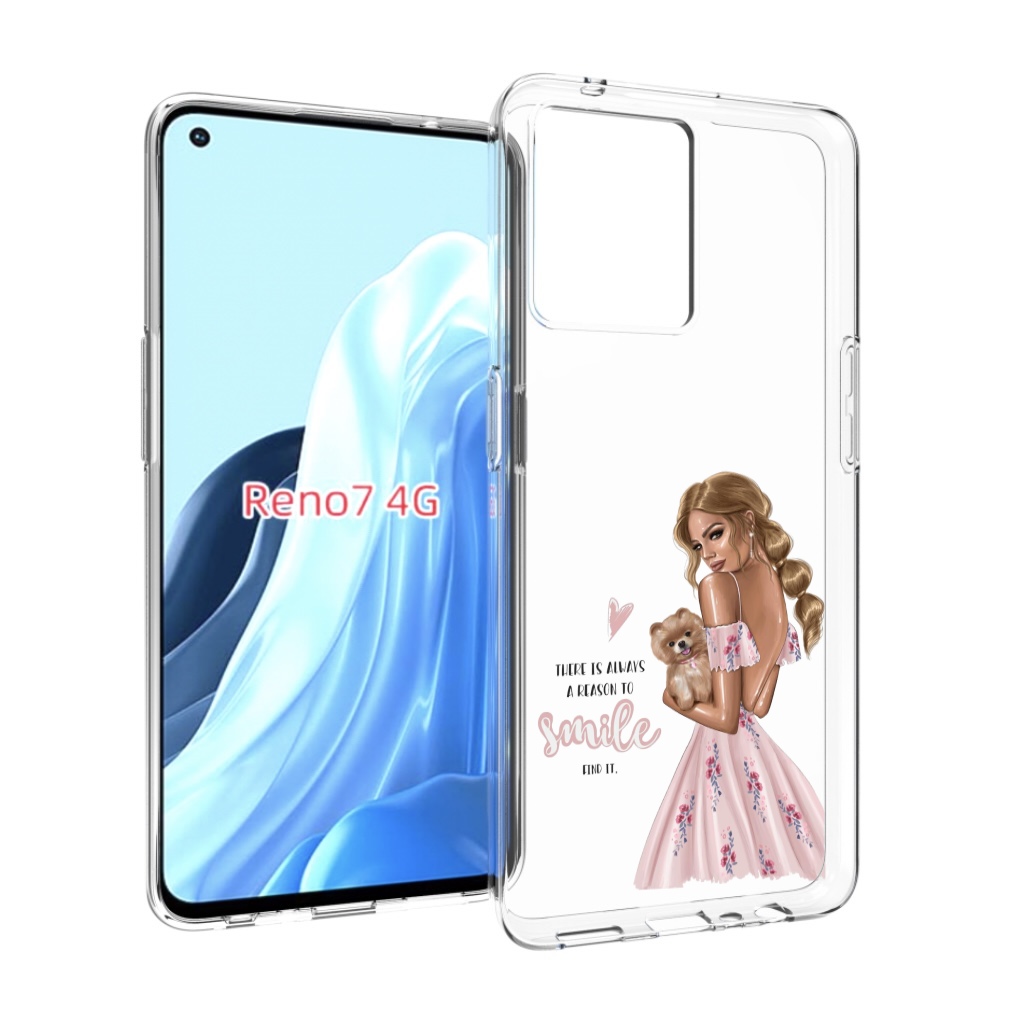

Чехол MyPads Улыбайся-чаще женский для OPPO RENO 7 4G, Прозрачный, Tocco