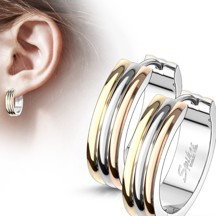 

Серьги из медицинского сплава Spikes тринити, тринити
