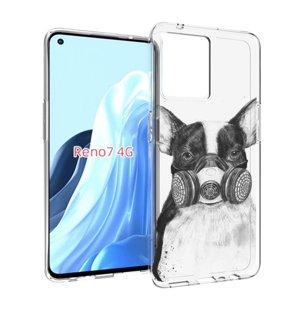 

Чехол MyPads Французский бульдог для OPPO RENO 7 4G, Прозрачный, Tocco