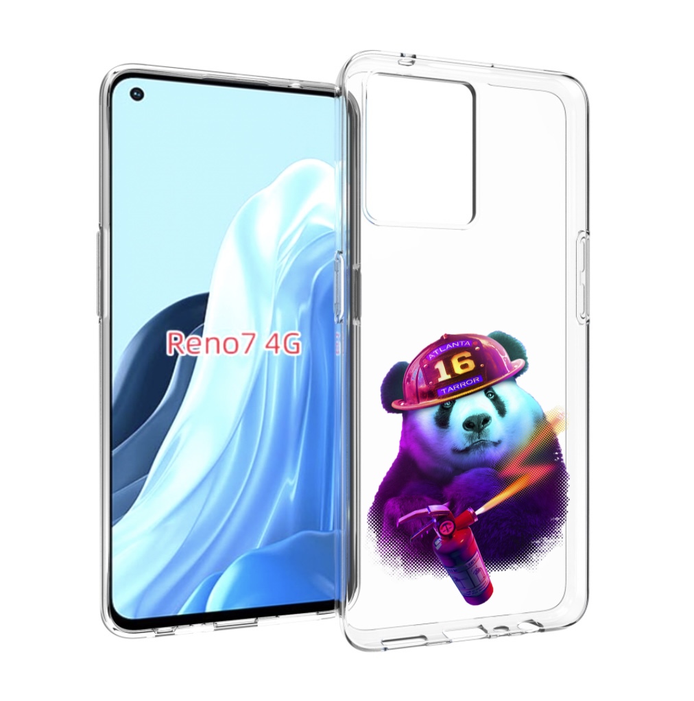 

Чехол MyPads Яркая панда детский для OPPO RENO 7 4G, Прозрачный, Tocco