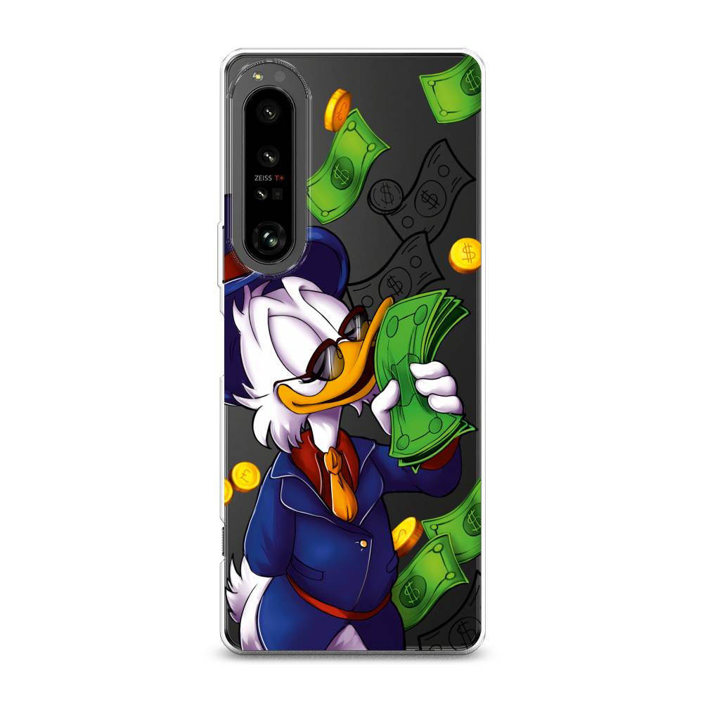 

Чехол на Sony Xperia 1 IV "Scrooge McDuck with Money", Синий;зеленый;белый, 55150-6