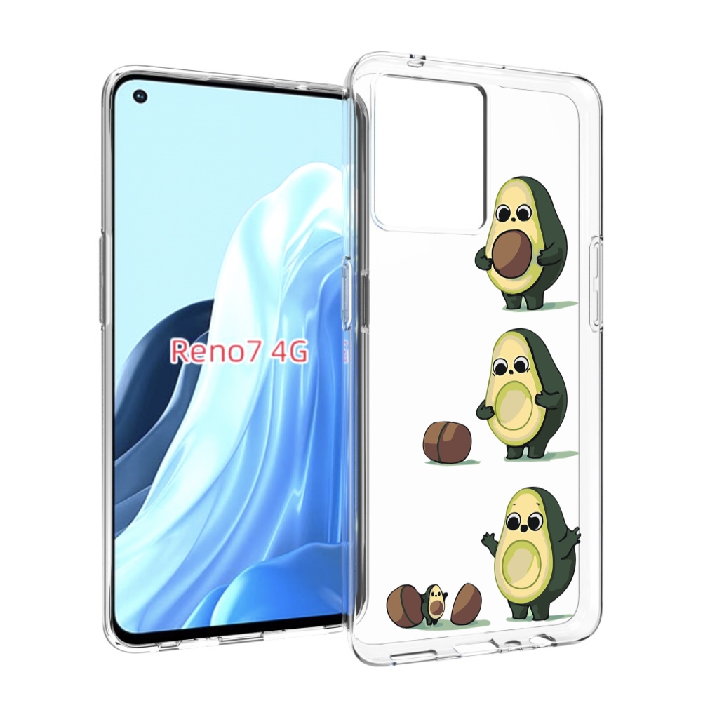 

Чехол MyPads авокадо-с-малышом для OPPO RENO 7 4G, Прозрачный, Tocco