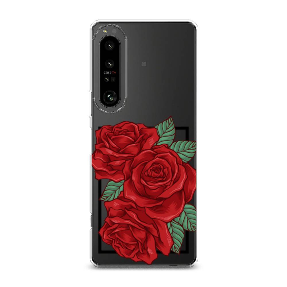 

Чехол на Sony Xperia 1 IV "Три алые розы", Красный, 55150-2