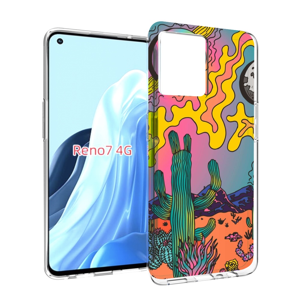 

Чехол MyPads акварельные рисунки для OPPO RENO 7 4G, Прозрачный, Tocco