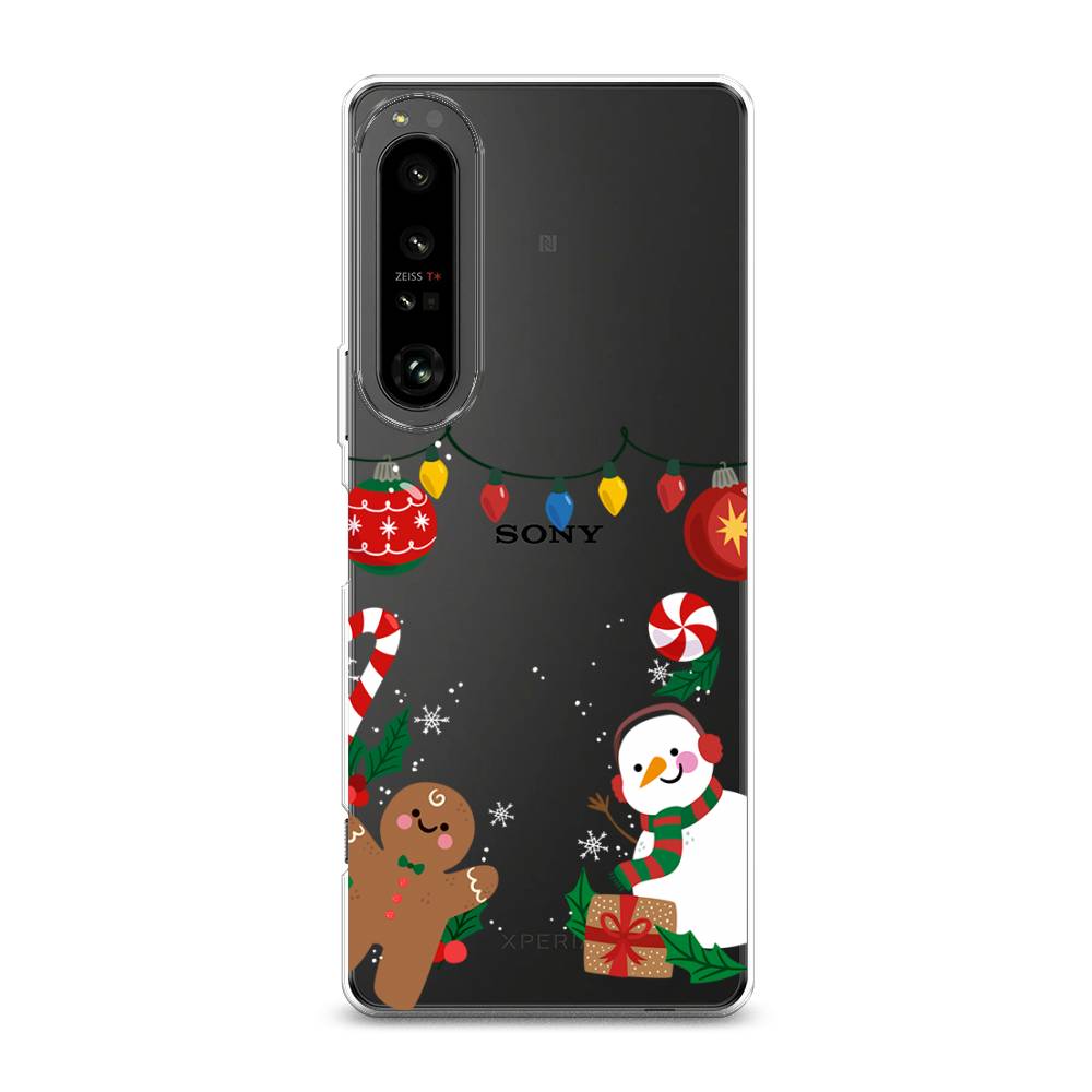 

Чехол на Sony Xperia 1 IV "Новогоднее настроение", Коричневый;красный;зеленый, 55150-5