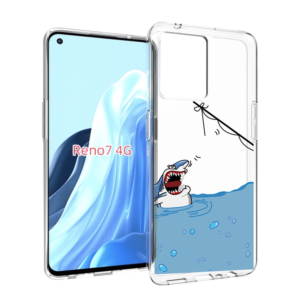 

Чехол MyPads акула-рисунок для OPPO RENO 7 4G, Прозрачный, Tocco