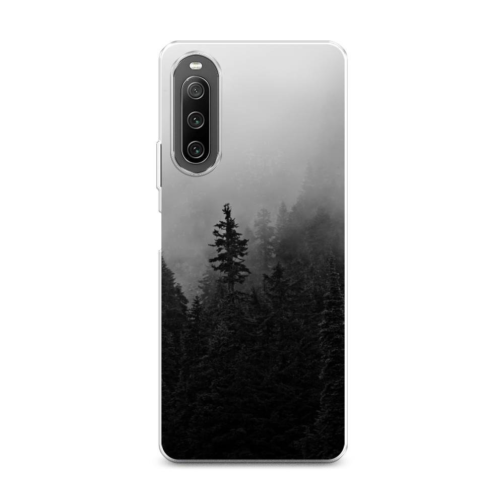 

Чехол на Sony Xperia 10 IV "Туманный лес", Серый;черный, 55250-2