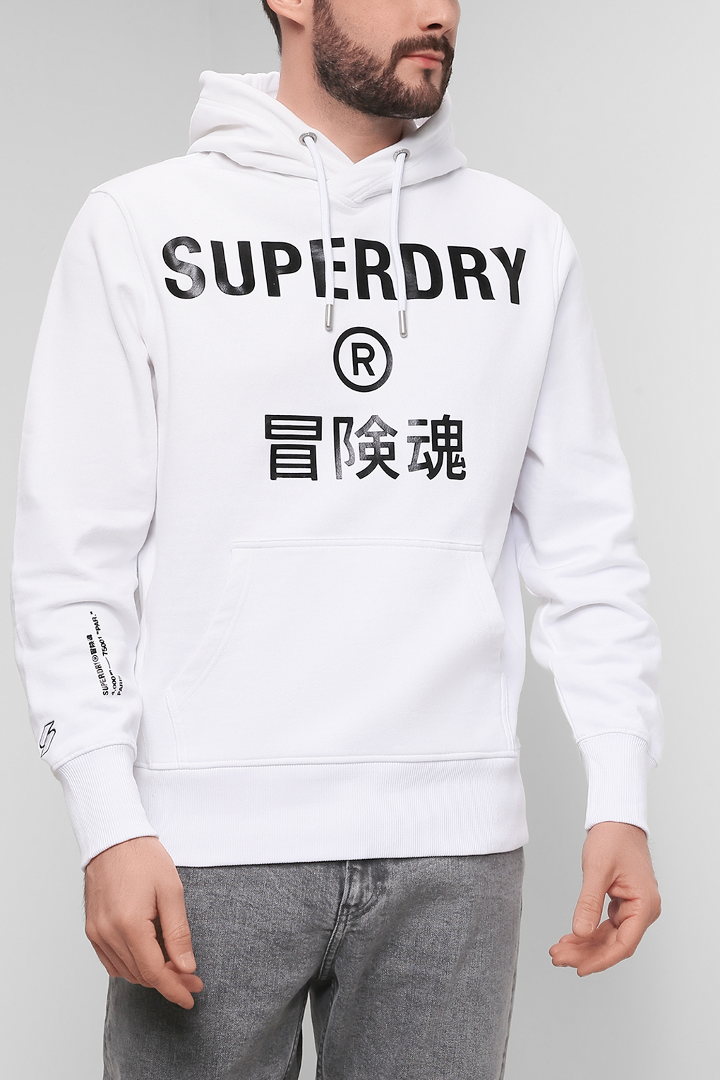 

Худи мужское Superdry M2011742A белое 2XL, M2011742A