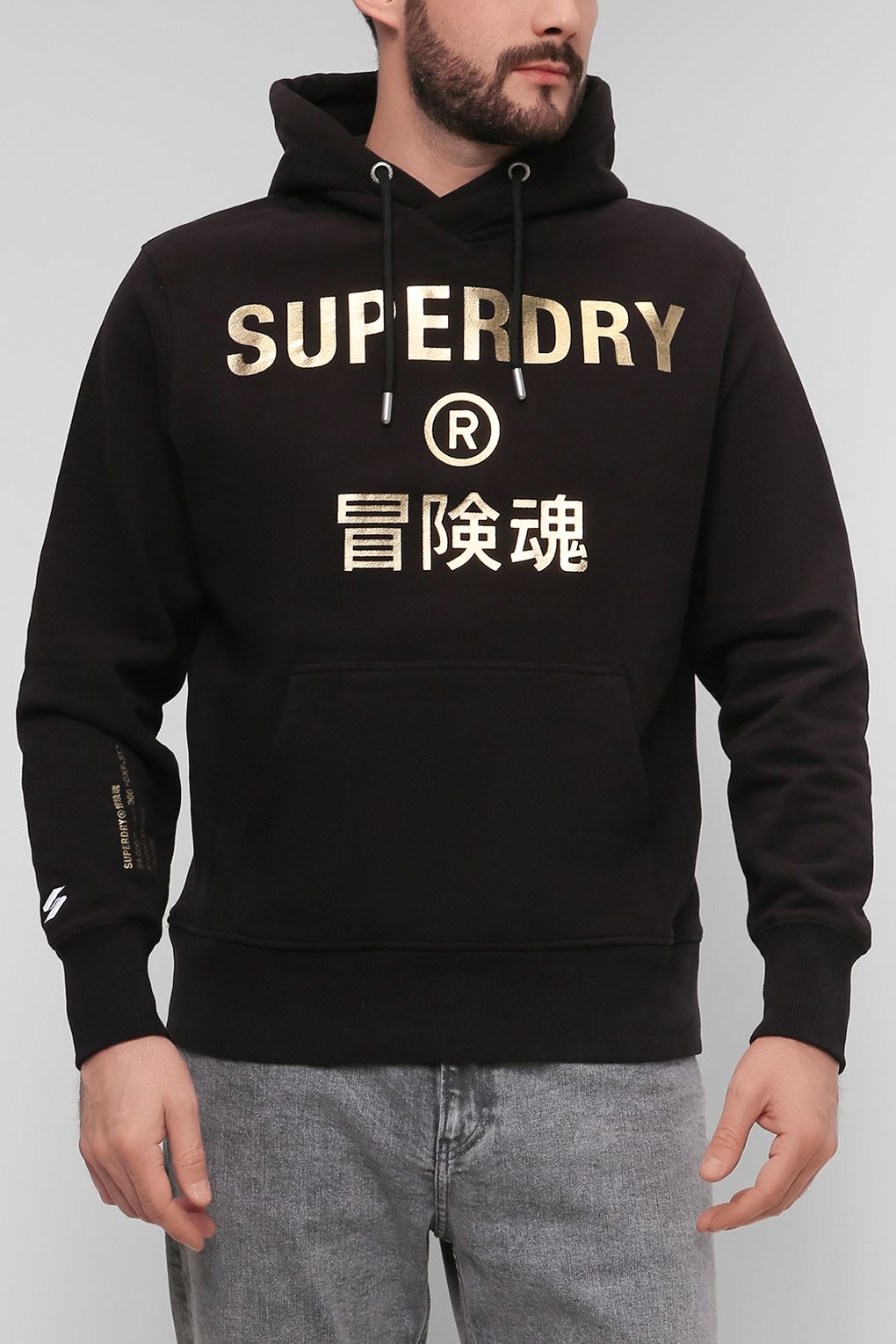 

Худи мужское Superdry M2011742A черное L, M2011742A