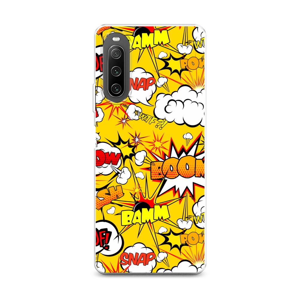 

Чехол на Sony Xperia 10 IV "Поп Арт эффекты", Желтый;белый;оранжевый, 55250-6