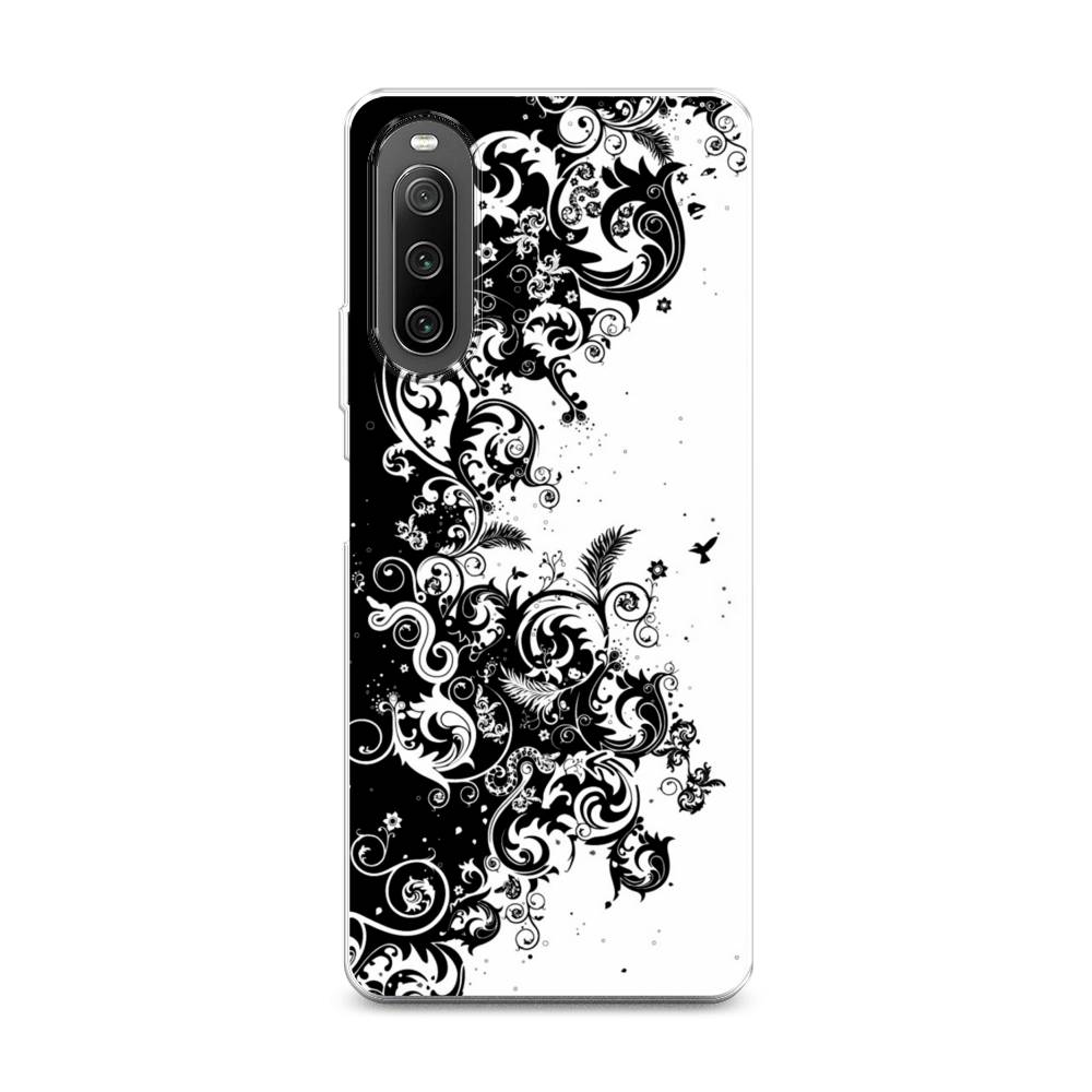 

Чехол на Sony Xperia 10 IV "Черно белый узор", Белый;черный;серый, 55250-3