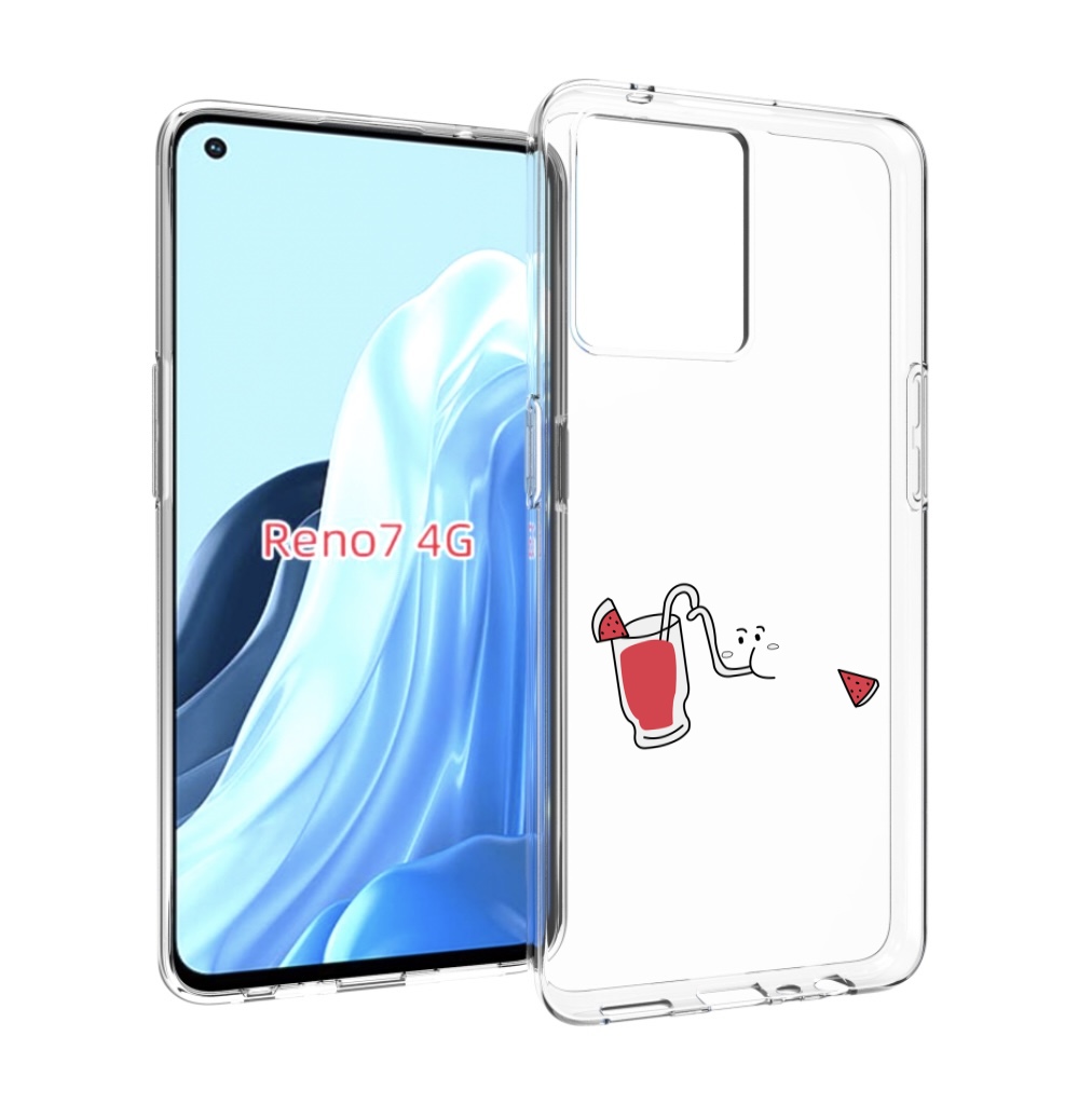 

Чехол MyPads арбузный-напиток для OPPO RENO 7 4G, Прозрачный, Tocco