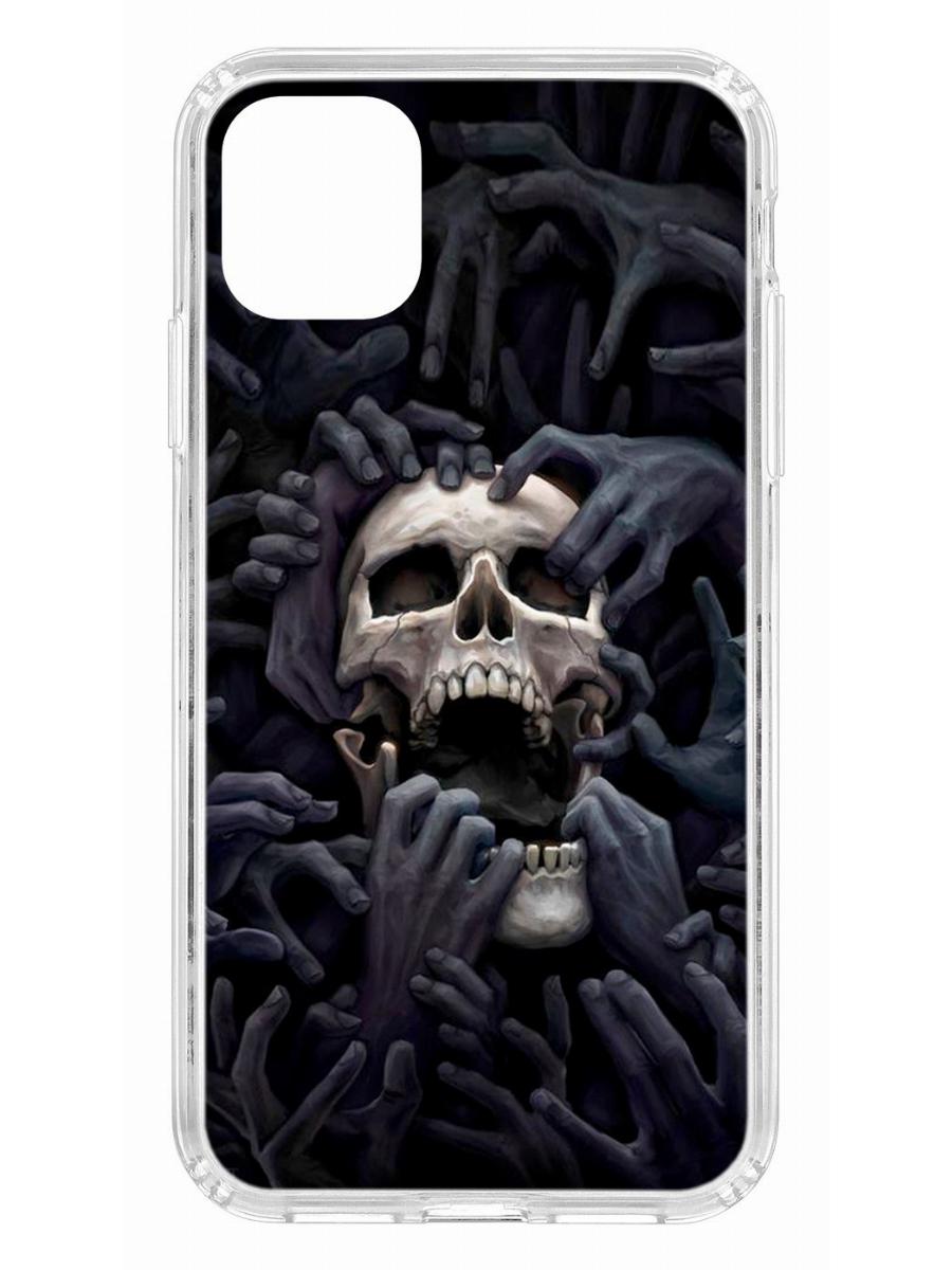 фото Чехол для iphone 11 kruche print skull hands кruче