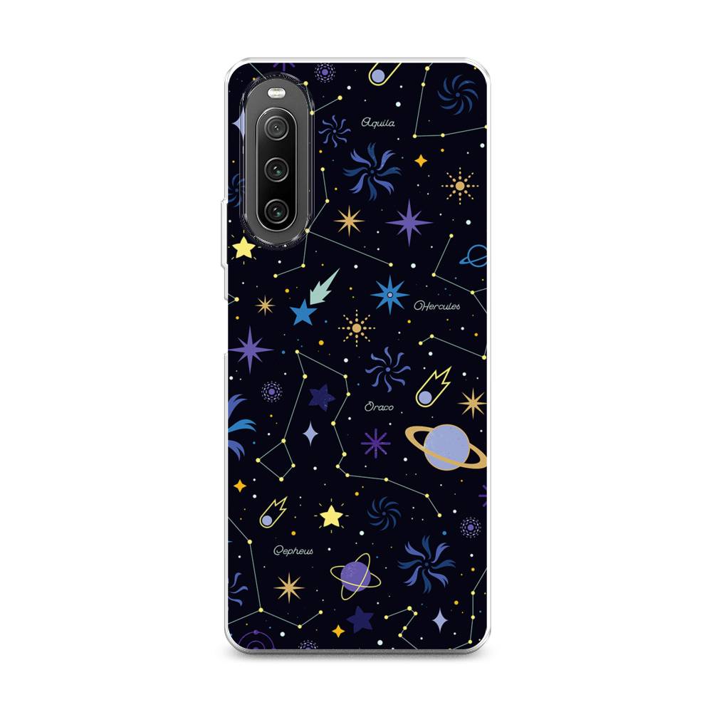 

Чехол на Sony Xperia 10 IV "Цветной космос", Желтый, 55250-2