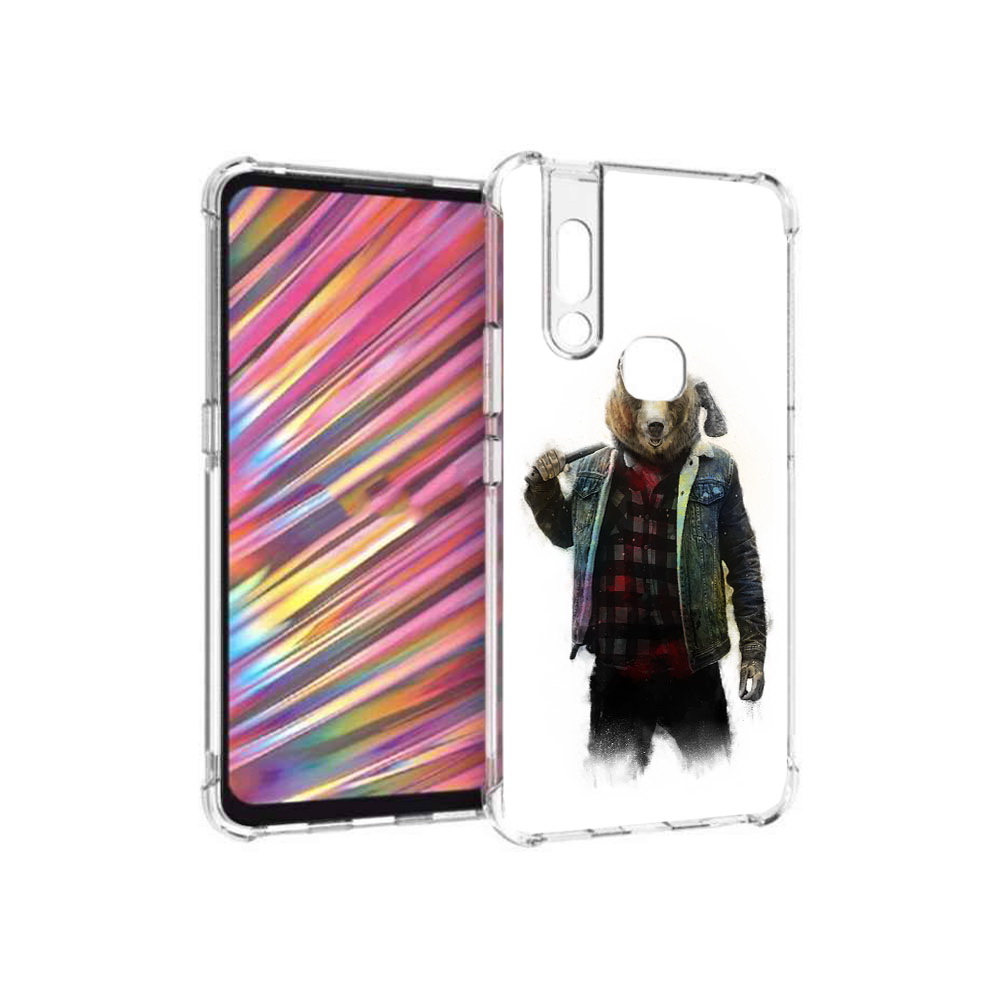 

Чехол MyPads Tocco для Vivo V15 медведь с топором (PT127905.397.469), Прозрачный, Tocco