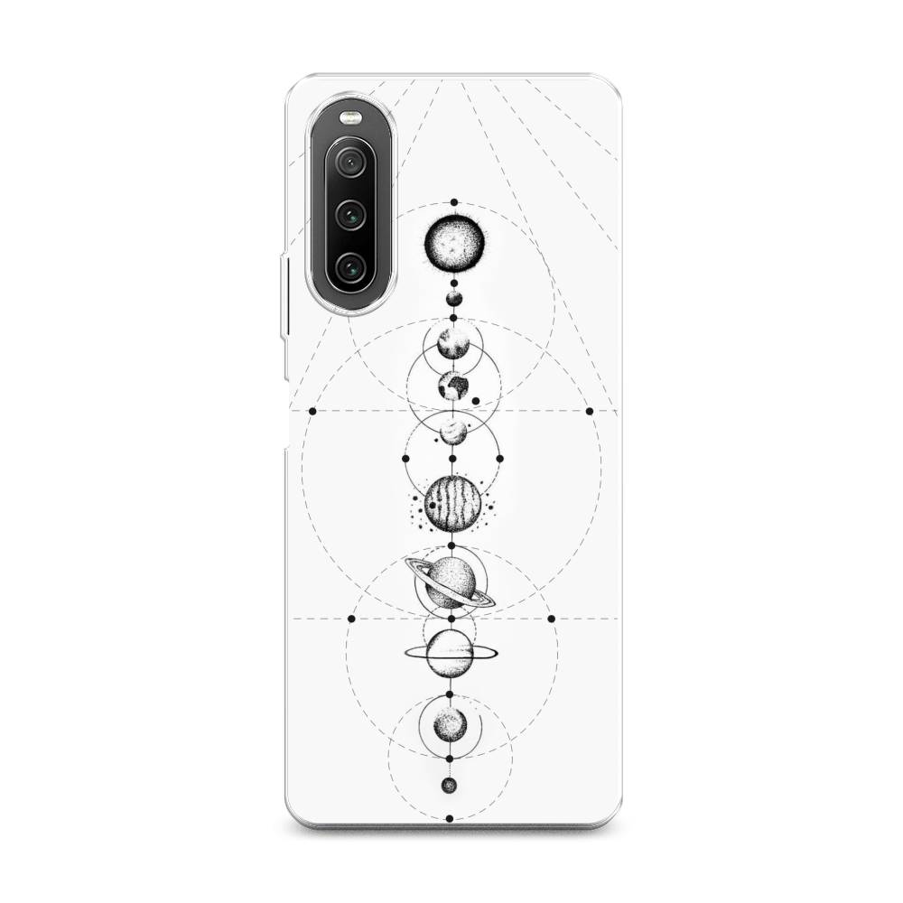 

Чехол на Sony Xperia 10 IV "Парад планет", Серый, 55250-2