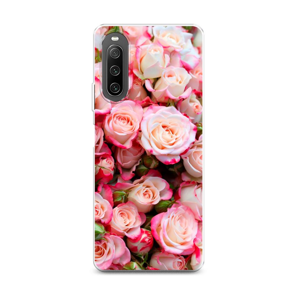 

Чехол на Sony Xperia 10 IV "Много роз", Розовый, 55250-2
