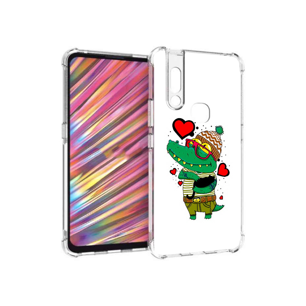 

Чехол MyPads Tocco для Vivo V15 Влюбленный крокодил (PT127905.397.48), Прозрачный, Tocco