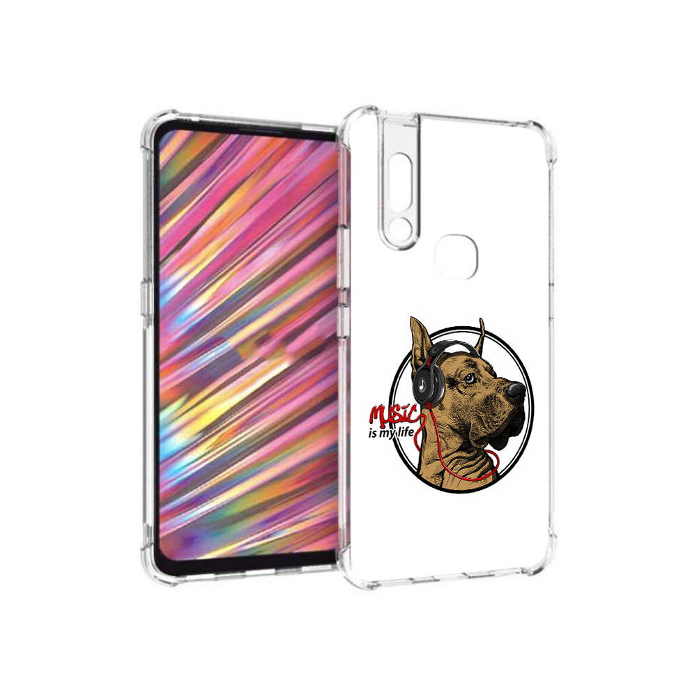 

Чехол MyPads Tocco для Vivo V15 музыкальная собака (PT127905.397.490), Прозрачный, Tocco