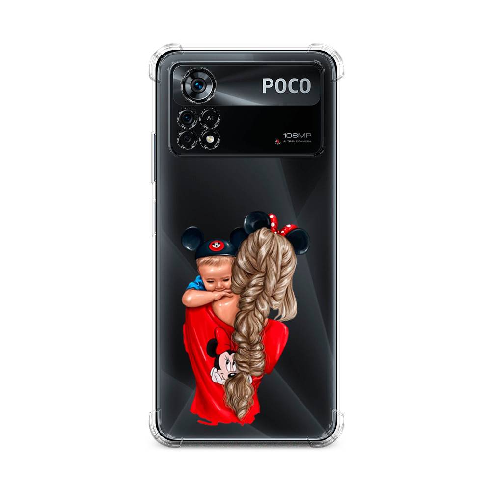 

Чехол Awog на Poco X4 Pro 5G / Сяоми Поко X4 Про 5G "Baby mouse", Красный;черный;коричневый