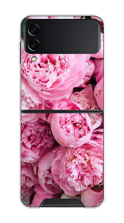 

Чехол на Samsung Galaxy Z Flip 3 "Розовые пионы", Бежевый;розовый, 2103750-2