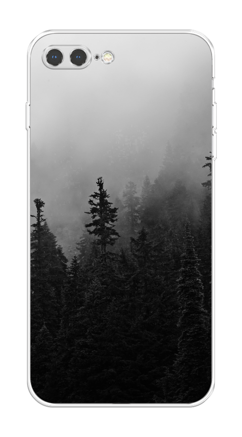 

Чехол на Apple iPhone 8 Plus "Туманный лес", Серый;черный, 10950-2