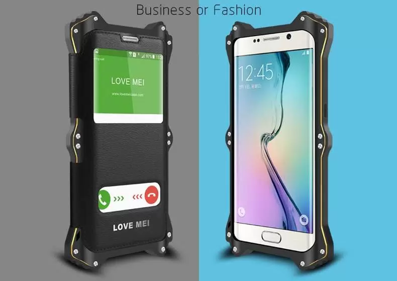 

Влагозащищенный чехол LOVE MEI MK2 для Samsung Galaxy S6 edge черный, MK2
