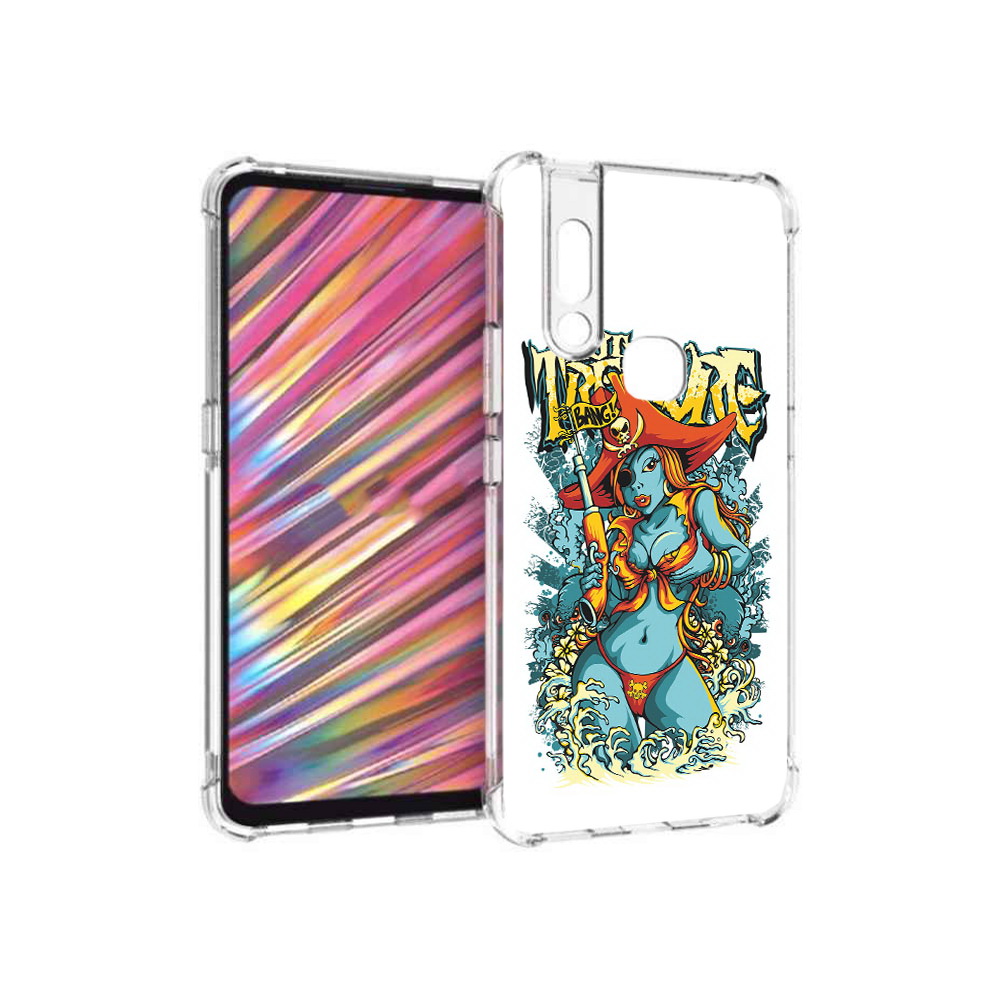 Чехол MyPads Tocco для Vivo V15 нарисованная синяя девушка комикс (PT127905.397.504)