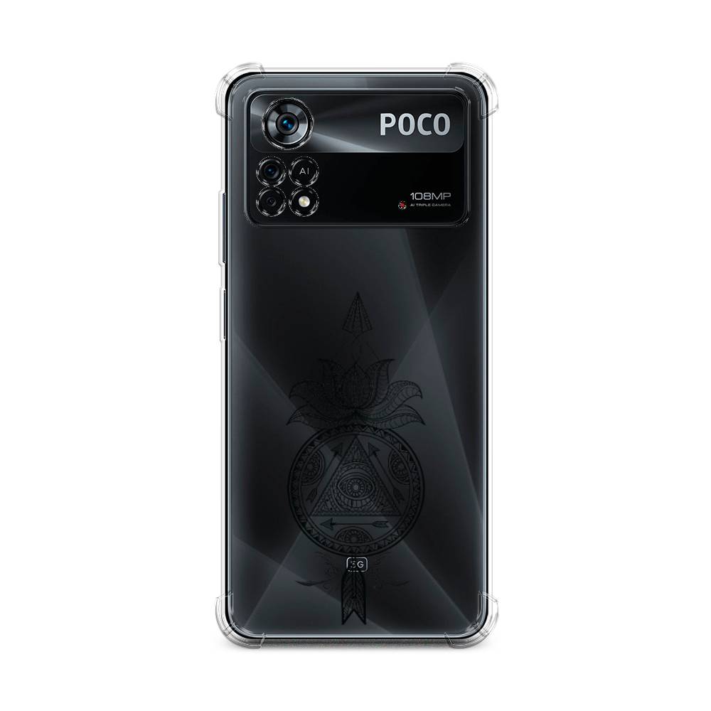

Чехол Awog на Poco X4 Pro 5G / Сяоми Поко X4 Про 5G "Талисман арт черный", Серый